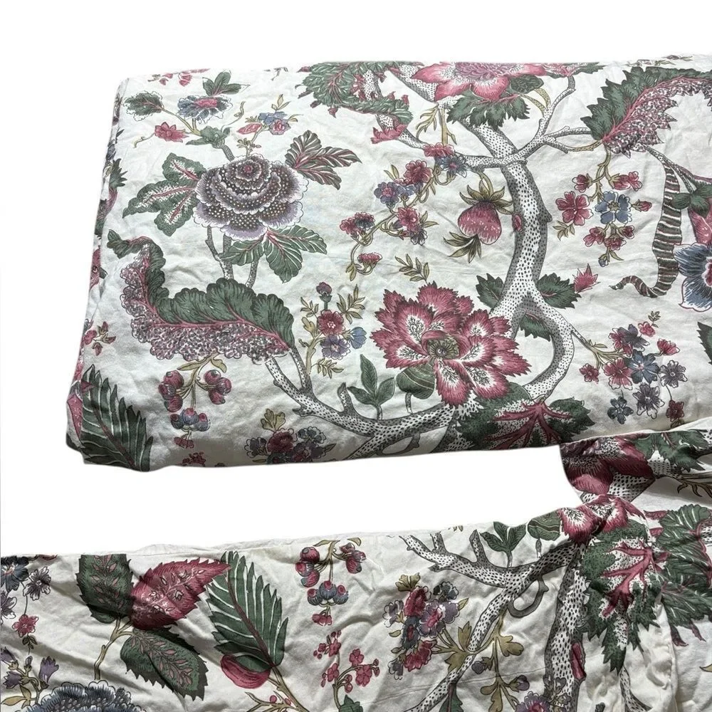 Pottery barn resi palampore linen blend full/queen duvet cover